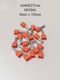 A04082TWIN / 005866 Insulated Orange Ferrules